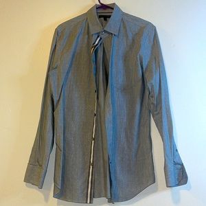 Banana Republic long sleeve gray button down shirt